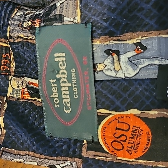 Robert Campbell hand crafted tie made in USA 58 inches - Picture 3 of 3